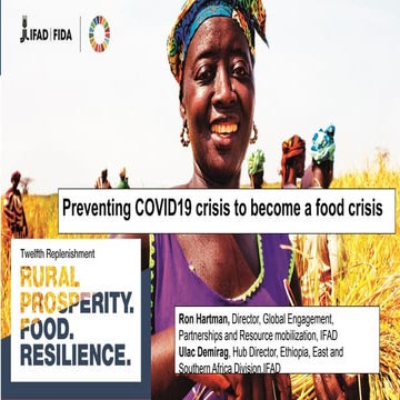 Preventing COVID19 crisis to become a food crisis