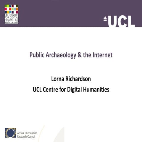 IFA 2012 Conference Paper: Public Archaeology & the Internet