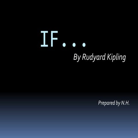 IF by Rudyard Kipling