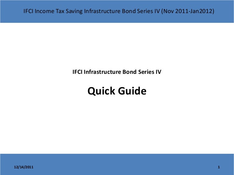 Ifci Infrastructure Bond Series IV