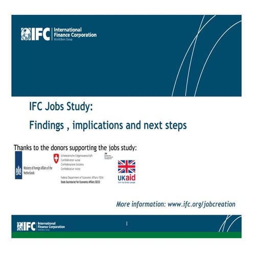 IFC's Report on Jobs