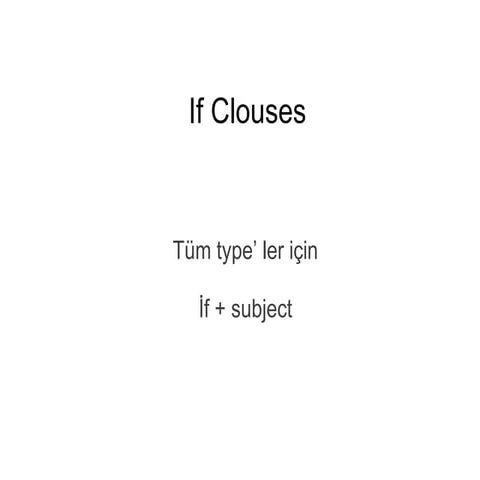 If clouses | PPT