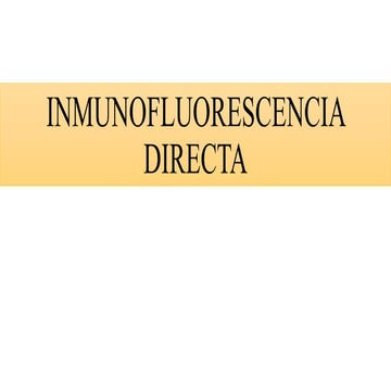 Inmunofluorescencia directa (IFD)
