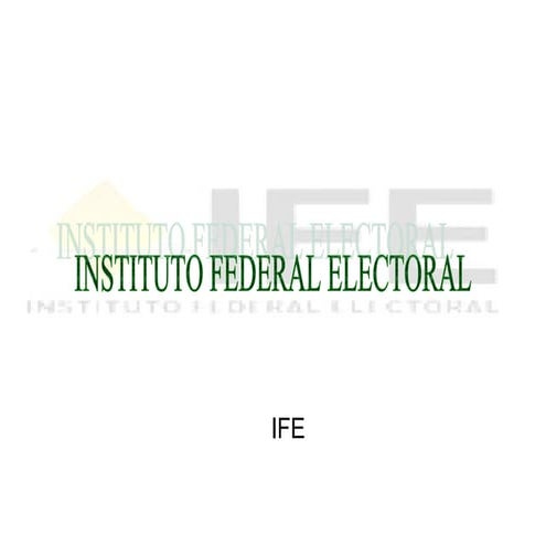 Cuadro comparativo sobre las autoridades electorales en México | PDF