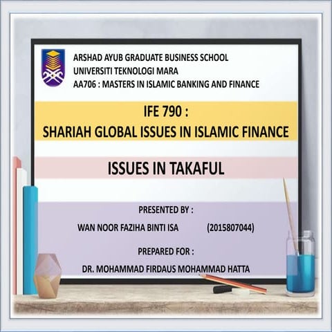 Issues In Takaful (Malaysia)