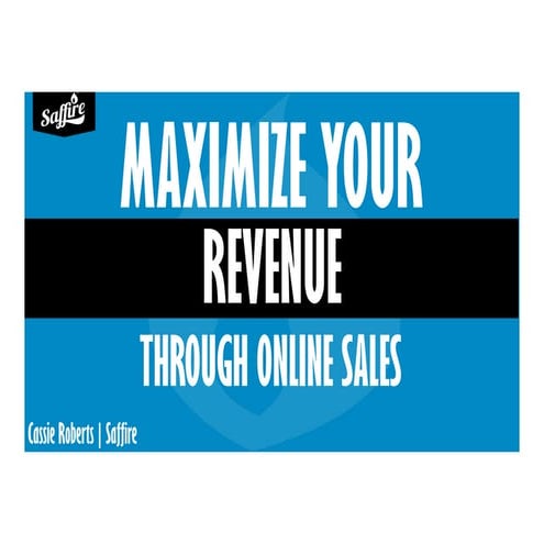 IFEA 2015 - Maximize your Revenue through Online Sales