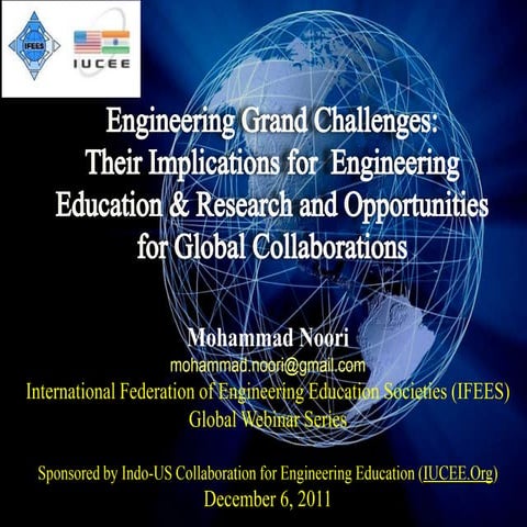 Grand Challenges Webinar at IFEES-India