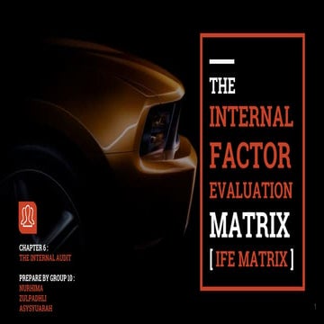 IFE Matrix Slide 2018