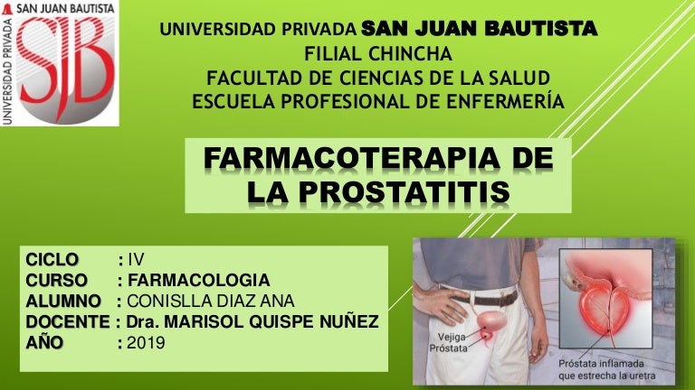 neumonía nosocomial y prostatitis bacteriana crónica