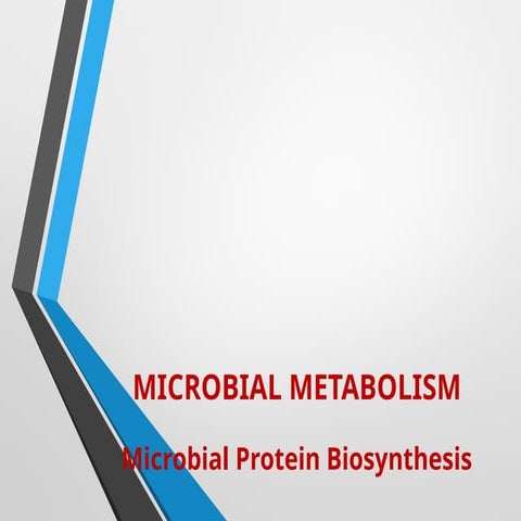 Microbial Protein Biosynthesis and Metabolism.pptx