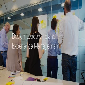 Design leadership and experience management