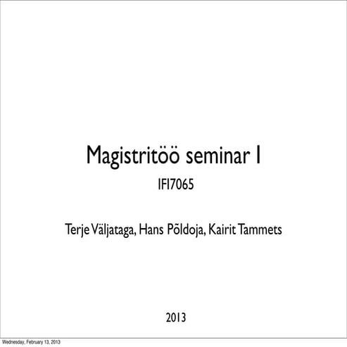 Ifi7065 kontaktpäev i