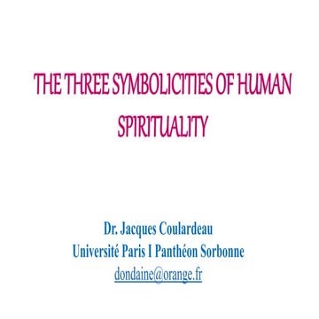THE THREE SYMBOLICITIES   TELEOLOGY OF WRITING 