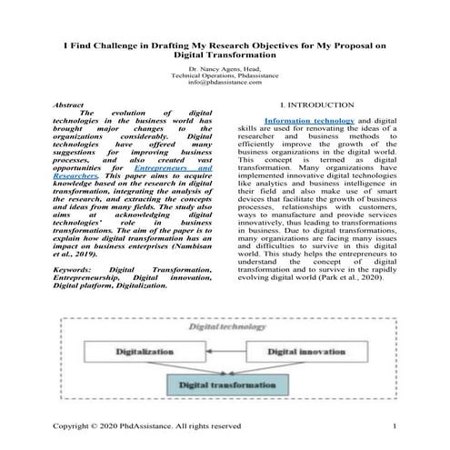 I Find Challenge In Drafting My Research Objectives For My Proposal On Digita...