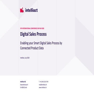 Enabling your Smart Digital Sales Process by Connected Product Data