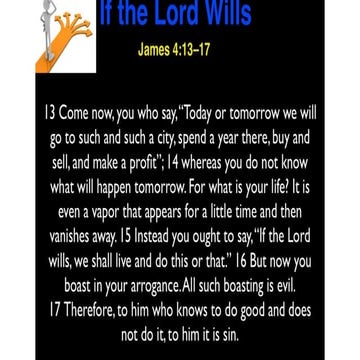 If It's The Lords Will