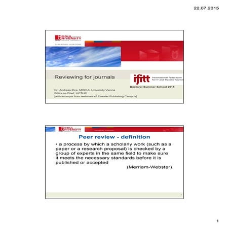 Reviewing for journals