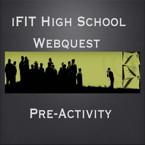 I Fit Webquest Pre Activity