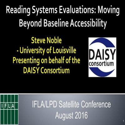 IFLA  2016: EPUB and math accessibility