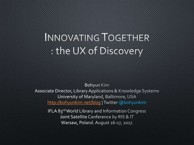 Innovating Together: the UX of Discovery