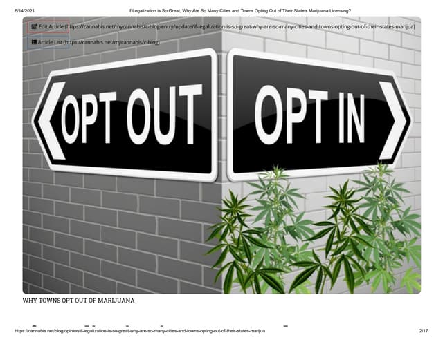 Why Are So Many Municipalities Opting out of Their State #39 s Cannabis Why Are So Many Municipalities Opting out of Their State #39 s Cannabis