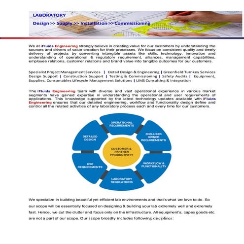 iFluids Laboratory Design Services - EPCC & Turnkey