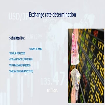 Exchange rate determination,Exchange rate,Exchange rate