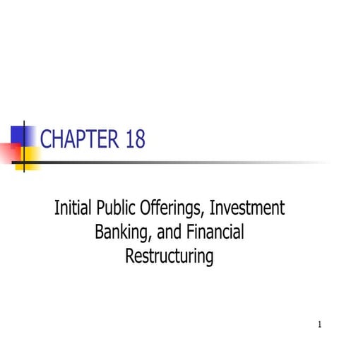 IPO's and Investment Banking