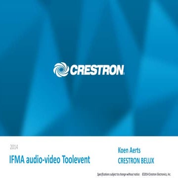 Ifma av toolevent 12-06-14_creston