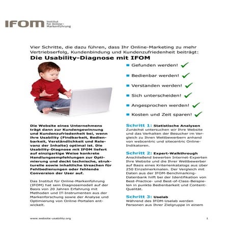 Die Usability-Diagnose mit IFOM
