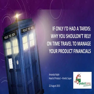 Keynote: If only I’d had a tardis: Why you shouldn’t rely on time travel to m...