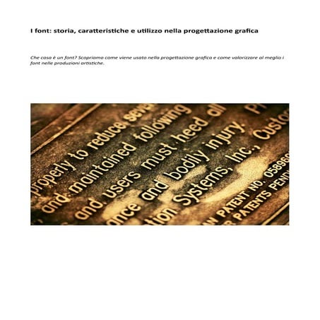 I font: storia, caratteristiche e utilizzo nella progettazione grafica