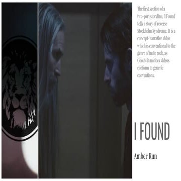I Found - Music Video Analysis | PDF