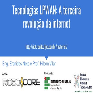 Tecnologias LPWAN: A terceira revolução da internet