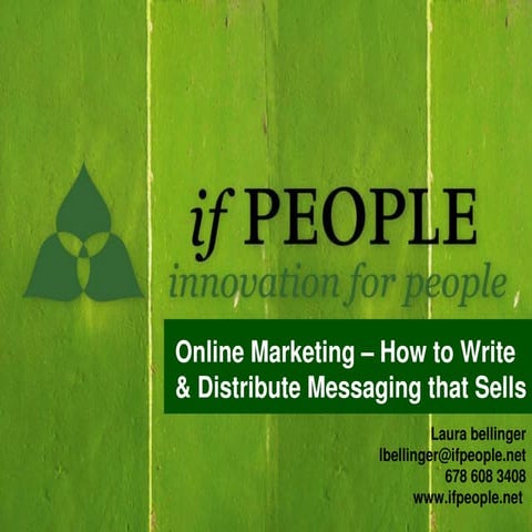 ifPeople Online Marketing: How to Write and Distribute Messaging that Sells