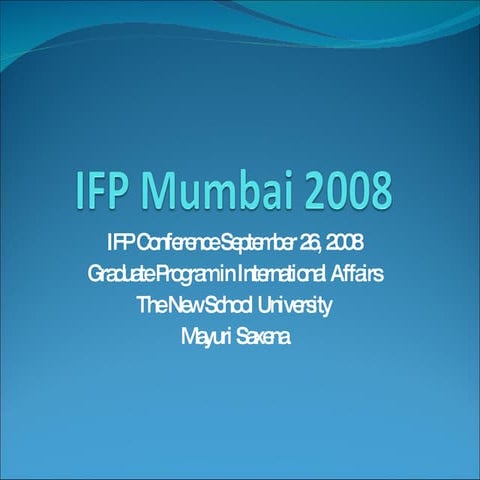 Mumbai 2008 Presentation