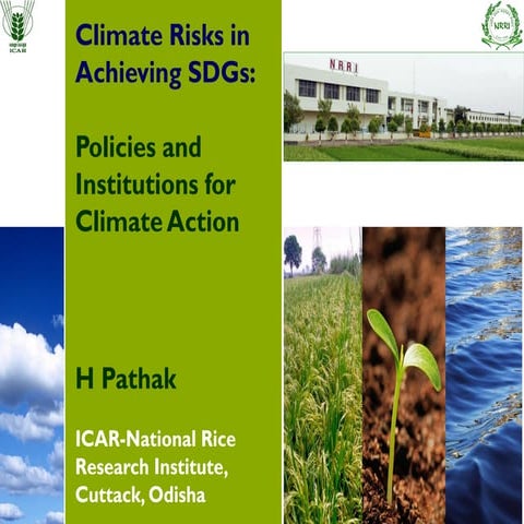 IFPRI-TAAS-ICAR- Climate Risks in achieving SDG's: Policies and Institutions ...