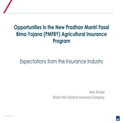 IFPRI-Expectations from the Insurance Industry-Alok Shukla