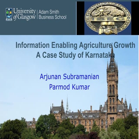IFPRI-TAAS-ICAR- Information Enabling Agriculture Growth-A Case Study of Karn...