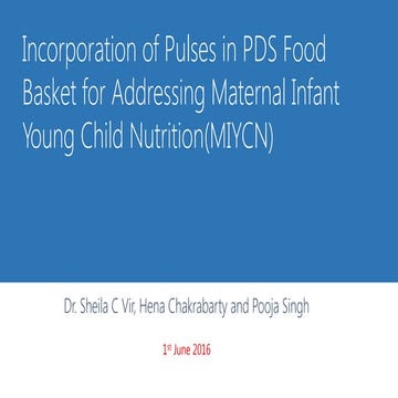 IFPRI - Strategic Role of SMES for Food and Ingredients in the India Pulse In...