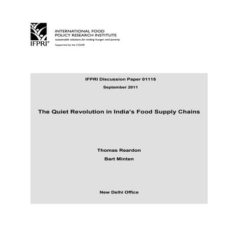 SUPPLY CHAIN MANAGEMENT OF RICE IN INDIA: A RICE PROCESSING COMPANY’S ...