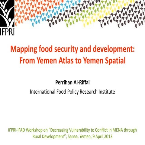 Mapping Food Security and Development: From Yemen Atlas to Yemen Spatial