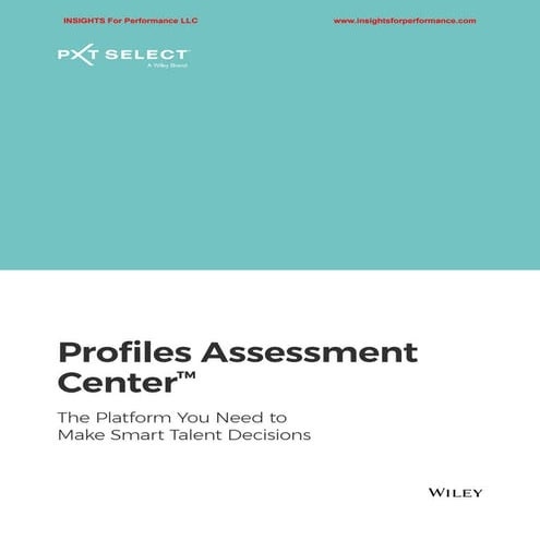 PXT Select Assessment Center - Virtual Assessment Management