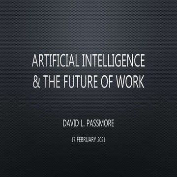 Artificial Intelligence and the Future of Work