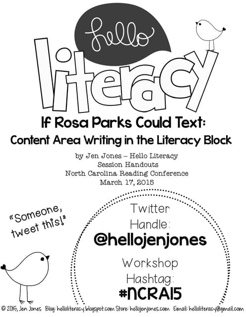 If Rosa Parks Could Text: Content A...