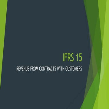 Presentation on IFRS 15 and its related example