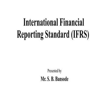 International Financial Reporting Standard (IFRS)