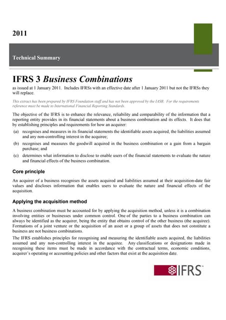 Ifrs 3 business combinations | PPT