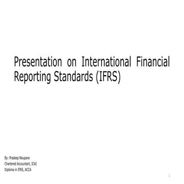 Summary Presentation on IFRS