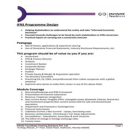 IFRS Training Module